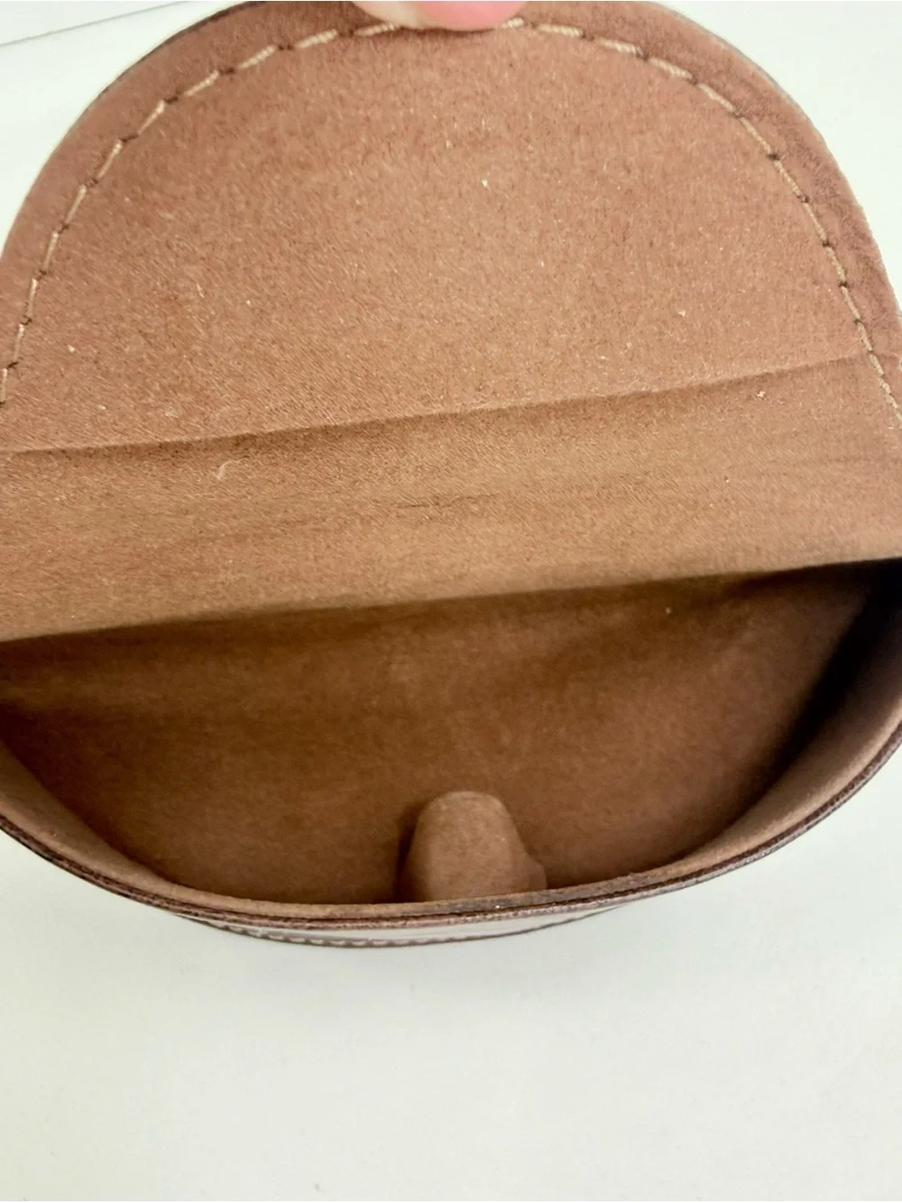 Fossil Dark Brown Soft Leather Glasses Sunglasses Case - Picture 7 of 10